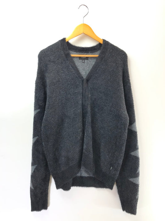 【中古品】【メンズ】 HUF ハフ URSA SHAGGY CARDIGAN KN00512 シャギー カーディガン 142-260423-na-03-tagh サイズ：M カラー：ブラック 万代Net店