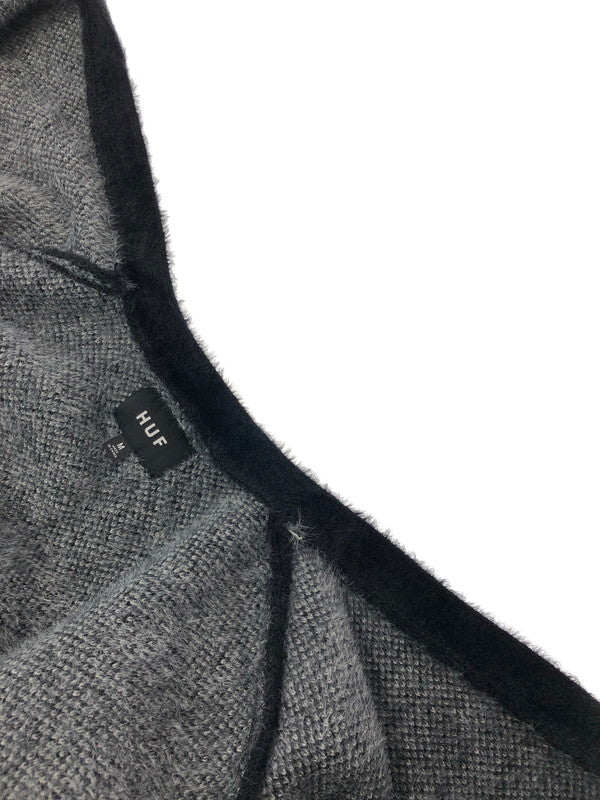 【中古品】【メンズ】 HUF ハフ URSA SHAGGY CARDIGAN KN00512 シャギー カーディガン 142-260423-na-03-tagh サイズ：M カラー：ブラック 万代Net店