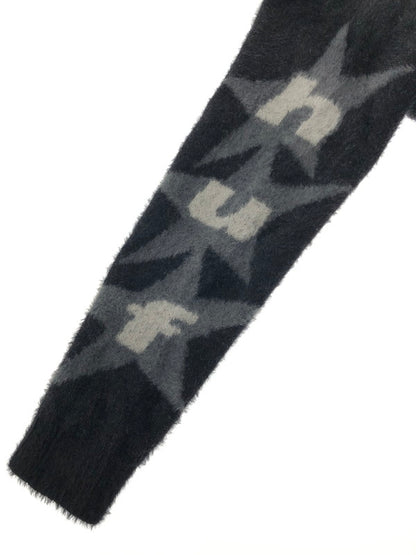 【中古品】【メンズ】 HUF ハフ URSA SHAGGY CARDIGAN KN00512 シャギー カーディガン 142-260423-na-03-tagh サイズ：M カラー：ブラック 万代Net店
