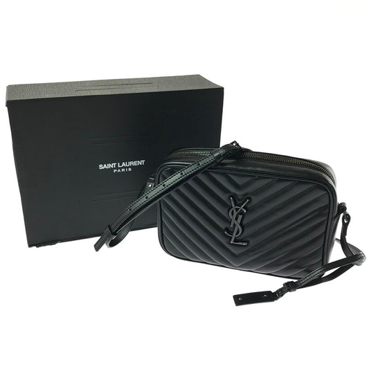 【中古品】【レディース】 SAINT LAURENT サンローラン QUILTED LEATHER LOU CAMERA BAG GUE520534 キルティング レザー ルー カメラバッグ ショルダーバッグ カバン 180-260503-na-05-tagh カラー：ブラック 万代Net店