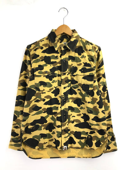 【中古品】【メンズ】 A BATHING APE アベイシングエイプ 1ST CAMO L/S SHIRT カモ 長袖シャツ 142-260425-na-09-tagh サイズ：S カラー：カモ 万代Net店