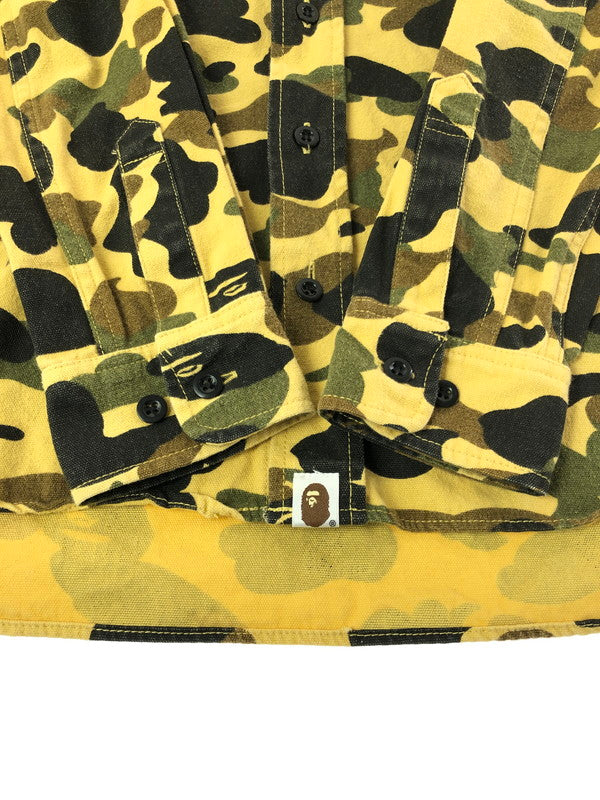 【中古品】【メンズ】 A BATHING APE アベイシングエイプ 1ST CAMO L/S SHIRT カモ 長袖シャツ 142-260425-na-09-tagh サイズ：S カラー：カモ 万代Net店