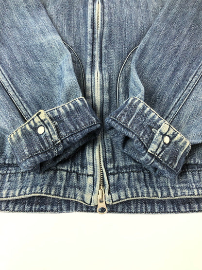 【中古品】【メンズ】 GOODENOUGH グッドイナフ 00's HERRINGBONE ZIP-UP JACKET ヘリンボーンジップアップジャケット アウター 142-260426-rt-04-tagh サイズ：M カラー：ブルー 万代Net店