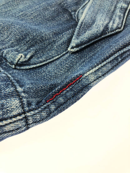 【中古品】【メンズ】 GOODENOUGH グッドイナフ 00's HERRINGBONE ZIP-UP JACKET ヘリンボーンジップアップジャケット アウター 142-260426-rt-04-tagh サイズ：M カラー：ブルー 万代Net店