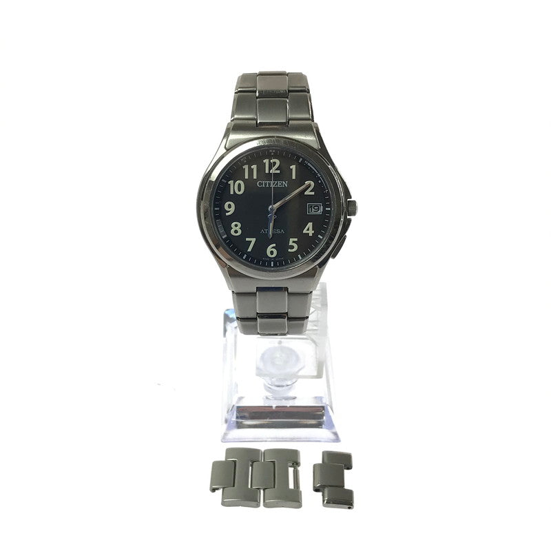 【中古品】【メンズ】 CITIZEN シチズン ATTESA ECO DRIVE H10-T011331 アテッサ エコドライブ ソーラー 腕時計 余りコマ3個 197-260420-na-26-tagh カラー：シルバー 万代Net店