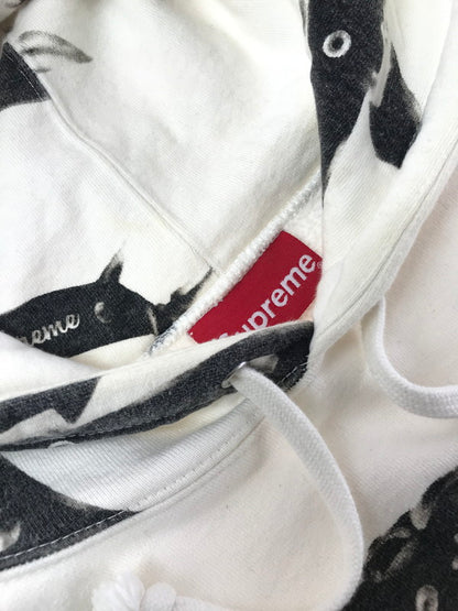 【中古品】【メンズ】 SUPREME シュプリーム 20AW STUDDED COLLARS HOODED SWEATSHIRT スタッズ カラーズ フーデッド スウェットシャツ パーカー 149-260424-rt-24-tagh サイズ：M カラー：ホワイト 万代Net店