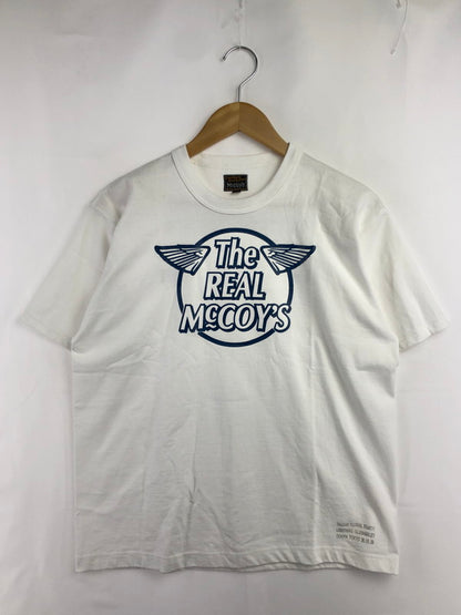 【中古品】【メンズ】 The REAL McCOY'S ザリアルマッコイズ S/S LOGO TEE MZ8100 ロゴTシャツ 半袖Tシャツ 145-260509-na-08-tag サイズ：40 カラー：ホワイト 万代Net店