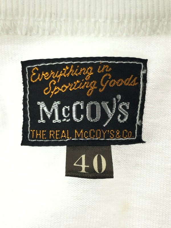 【中古品】【メンズ】 The REAL McCOY'S ザリアルマッコイズ S/S LOGO TEE MZ8100 ロゴTシャツ 半袖Tシャツ 145-260509-na-08-tag サイズ：40 カラー：ホワイト 万代Net店