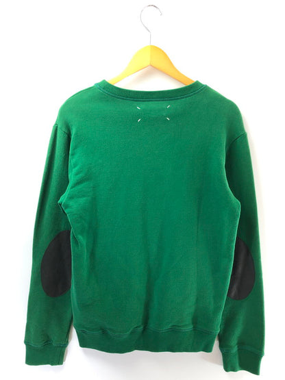 【中古品】【メンズ】 MAISON MARGIELA メゾンマルジェラ CREWNECK SWEAT 30GU000825191 エルボーパッチ 前Vガゼット クルーネック スウェット トレーナー 141-260422-na-13-tagh サイズ：44 カラー：グリーン 万代Net店