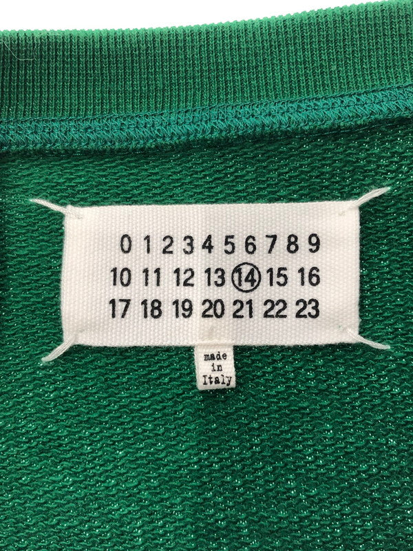 【中古品】【メンズ】 MAISON MARGIELA メゾンマルジェラ CREWNECK SWEAT 30GU000825191 エルボーパッチ 前Vガゼット クルーネック スウェット トレーナー 141-260422-na-13-tagh サイズ：44 カラー：グリーン 万代Net店