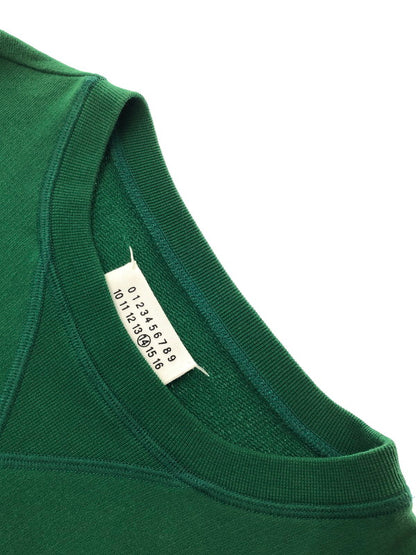 【中古品】【メンズ】 MAISON MARGIELA メゾンマルジェラ CREWNECK SWEAT 30GU000825191 エルボーパッチ 前Vガゼット クルーネック スウェット トレーナー 141-260422-na-13-tagh サイズ：44 カラー：グリーン 万代Net店