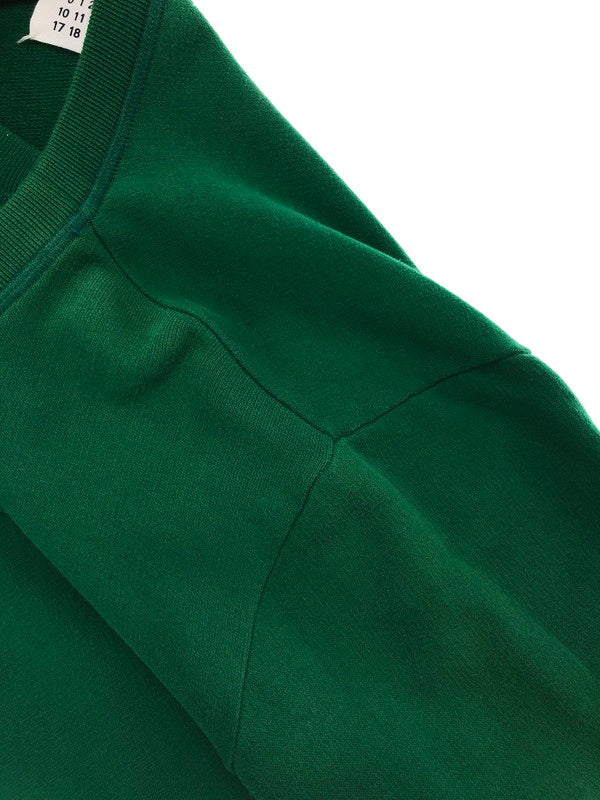 【中古品】【メンズ】 MAISON MARGIELA メゾンマルジェラ CREWNECK SWEAT 30GU000825191 エルボーパッチ 前Vガゼット クルーネック スウェット トレーナー 141-260422-na-13-tagh サイズ：44 カラー：グリーン 万代Net店