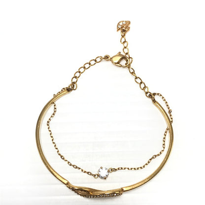 【中古品】【レディース】 SWAROVSKI スワロフスキー INFINITY BRACELET インフィニティー ブレスレット アクセサリー 192-260624-na-06-tagh カラー：ゴールド 万代Net店