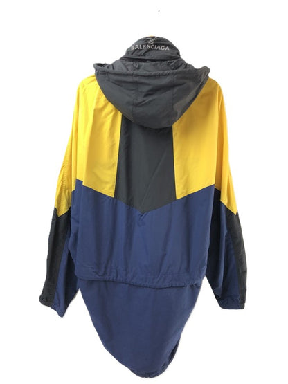 【中古品】【メンズ】 BALENCIAGA バレンシアガ DOUBLE HEM WINDBREAKER BL05 508530 TXD12 ダブルヘム ウィンドブレーカー ライトアウター 141-260423-na-14-tagh サイズ：44 カラー：イエロー/ネイビー 万代Net店