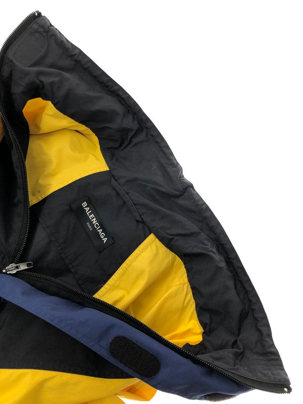 【中古品】【メンズ】 BALENCIAGA バレンシアガ DOUBLE HEM WINDBREAKER BL05 508530 TXD12 ダブルヘム ウィンドブレーカー ライトアウター 141-260423-na-14-tagh サイズ：44 カラー：イエロー/ネイビー 万代Net店