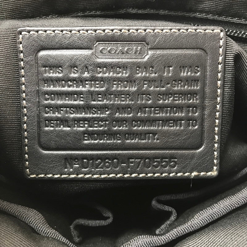 【中古品】【メンズ】 COACH コーチ F70555 SHOULDER BAG ショルダー バッグ 鞄 カバン 188-260704-ty-10-tagh カラー：ブラック 万代Net店
