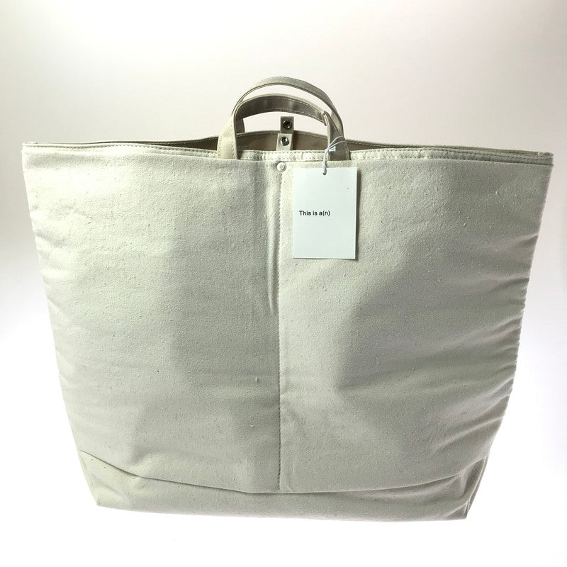 【中古美品】【メンズ】 ANCELLM WITH THIS IS A(N) アンセルム C/R DUCK BAG ANC-GD19 ダッグバッグ トートバッグ カバン 188-260503-na-10-tagh カラー：ホワイト 万代Net店