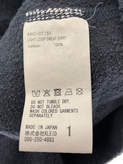 【中古美品】【メンズ】 ANCELLM アンセルム LIGHT LOOP SWEAT SHIRT ANC-CT150 ライト ループ スウェットシャツ トレーナー 140-260422-na-12-tagh サイズ：1 カラー：ブラック 万代Net店