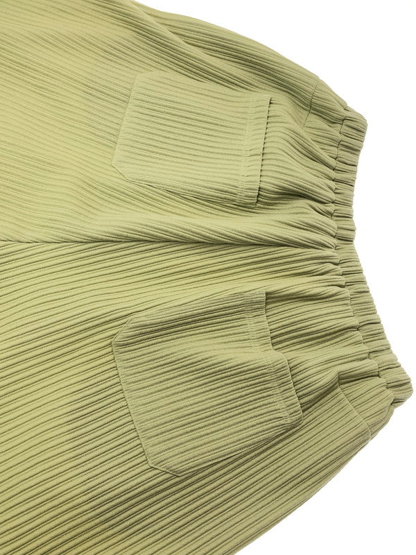 【中古美品】【メンズ】 ANCELLM アンセルム WRINKLED STRIPE TUCK SHORT PANTS ANC-PT125 リンクルド ストライプ タック ショートパンツ ボトムス 151-260422-na-19-tagh サイズ：2 カラー：ワサビ 万代Net店