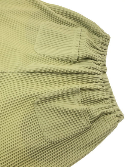 【中古美品】【メンズ】 ANCELLM アンセルム WRINKLED STRIPE TUCK SHORT PANTS ANC-PT125 リンクルド ストライプ タック ショートパンツ ボトムス 151-260422-na-19-tagh サイズ：2 カラー：ワサビ 万代Net店
