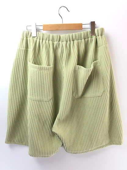 【中古美品】【メンズ】 ANCELLM アンセルム WRINKLED STRIPE TUCK SHORT PANTS ANC-PT125 リンクルド ストライプ タック ショートパンツ ボトムス 151-260422-na-19-tagh サイズ：2 カラー：ワサビ 万代Net店