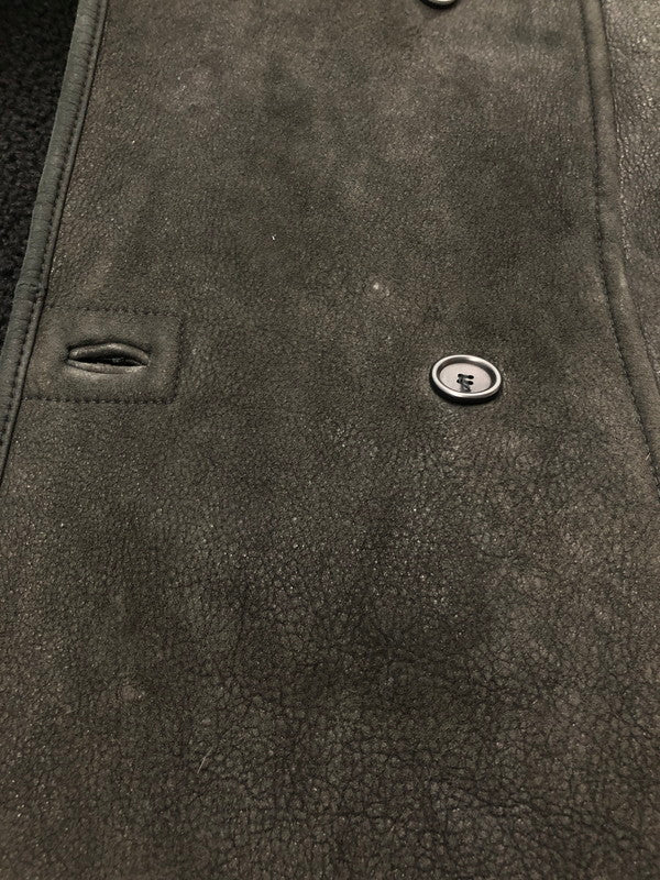 【現状渡し品】【メンズ】 KENZO HOMME ケンゾー LEATHER MOUTON COAT レザー ムートンコート アウター 141-260423-na-08-tagh サイズ：XXL カラー：ブラック 万代Net店