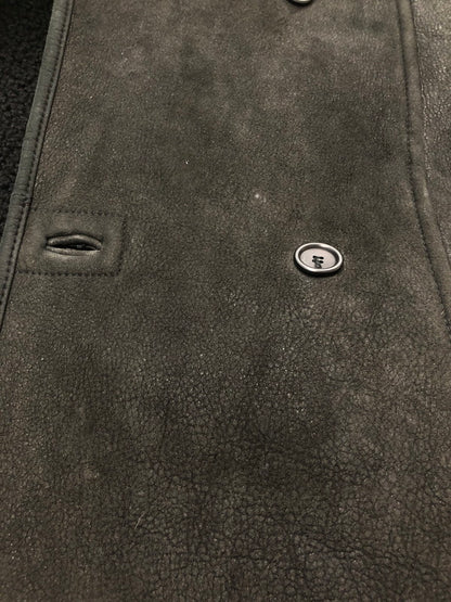 【現状渡し品】【メンズ】 KENZO HOMME ケンゾー LEATHER MOUTON COAT レザー ムートンコート アウター 141-260423-na-08-tagh サイズ：XXL カラー：ブラック 万代Net店