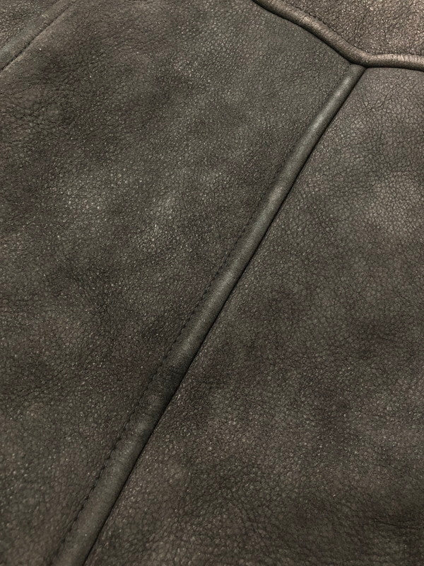 【現状渡し品】【メンズ】 KENZO HOMME ケンゾー LEATHER MOUTON COAT レザー ムートンコート アウター 141-260423-na-08-tagh サイズ：XXL カラー：ブラック 万代Net店