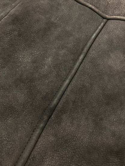 【現状渡し品】【メンズ】 KENZO HOMME ケンゾー LEATHER MOUTON COAT レザー ムートンコート アウター 141-260423-na-08-tagh サイズ：XXL カラー：ブラック 万代Net店