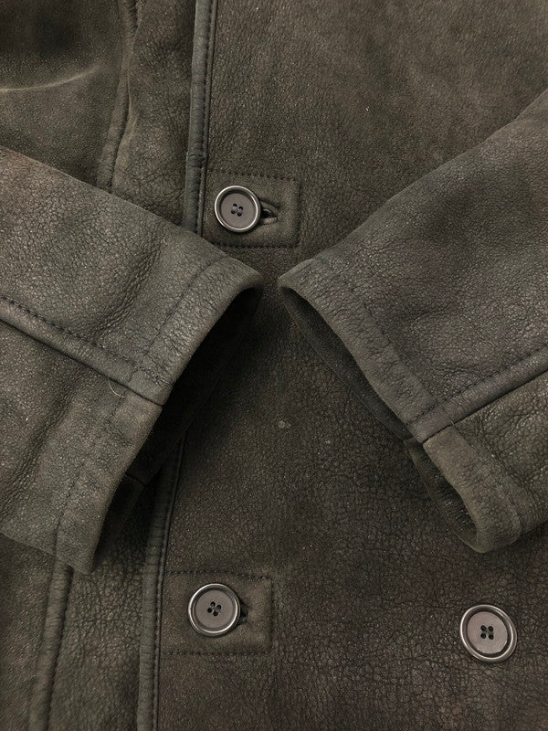 【現状渡し品】【メンズ】 KENZO HOMME ケンゾー LEATHER MOUTON COAT レザー ムートンコート アウター 141-260423-na-08-tagh サイズ：XXL カラー：ブラック 万代Net店