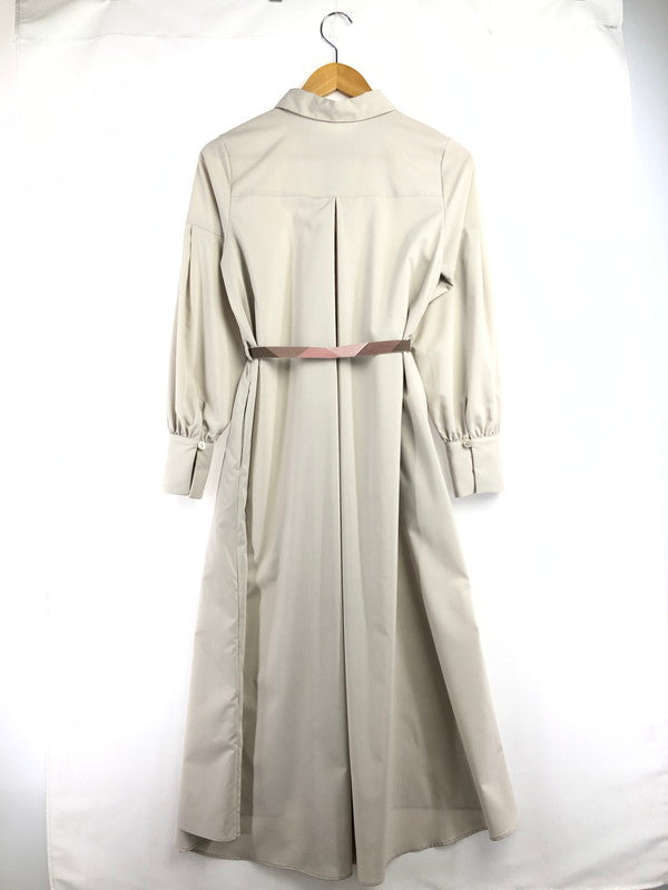 【中古品】【レディース】 BLUE LABEL CRESTBRIDGE ブルーレーベルクレストブリッジ SHIRT ONEPIECE 55J04-732-40 シャツワンピース 168-260509-na-28-tag サイズ：38 カラー：ナチュラル 万代Net店