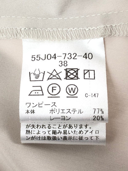 【中古品】【レディース】 BLUE LABEL CRESTBRIDGE ブルーレーベルクレストブリッジ SHIRT ONEPIECE 55J04-732-40 シャツワンピース 168-260509-na-28-tag サイズ：38 カラー：ナチュラル 万代Net店