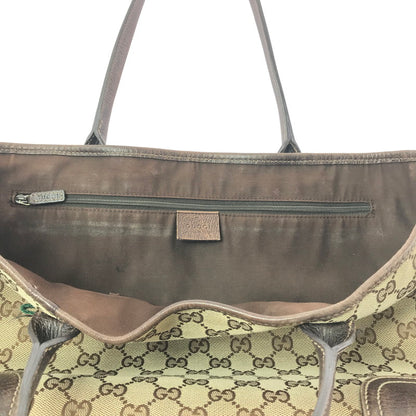 【中古品】【レディース】 GG CANVAS PRINCY LINE RIBBON TOTE BAG 163805 GGキャンバス プリンシーラインリボントートバッグ カバン 180-260421-rt-29-tagh カラー：ブラウン 万代Net店
