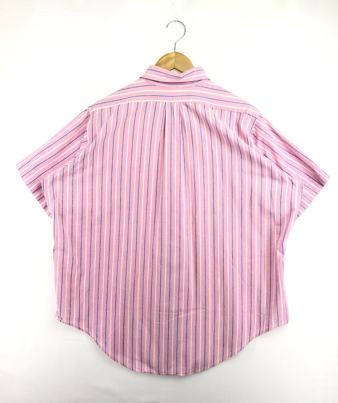 【中古品】【メンズ】 BROOKS BROTHERS USA製 MAKERS SS BD STRIPE SHIRT "PINK" メイカーズ ボタンダウン ストライプシャツ ”ピンク” 半袖シャツ トップス 146-260514-ki-10-tagh サイズ：17.5 カラー：ピンク 万代Net店