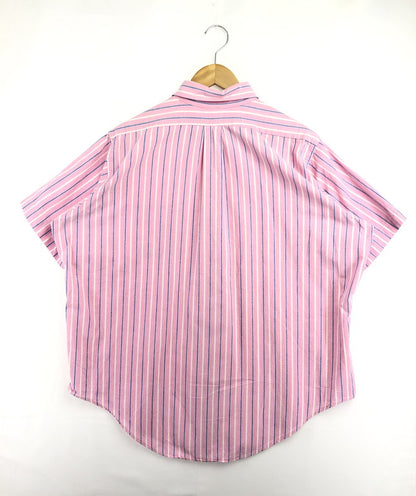 【中古品】【メンズ】 BROOKS BROTHERS USA製 MAKERS SS BD STRIPE SHIRT "PINK" メイカーズ ボタンダウン ストライプシャツ ”ピンク” 半袖シャツ トップス 146-260514-ki-10-tagh サイズ：17.5 カラー：ピンク 万代Net店