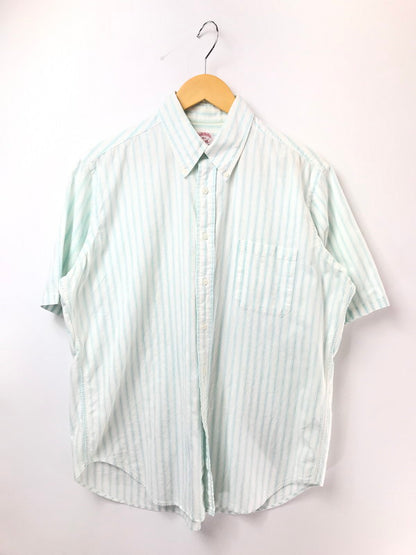 【中古品】【メンズ】 BROOKS BROTHERS ブルックス ブラザーズ S/S BD STRIPE SHIRT USA製 ショートスリーブ ストライプ シャツ 半袖シャツ トップス 146-260510-rt-19-tag サイズ：16.5 カラー：ホワイト 万代Net店