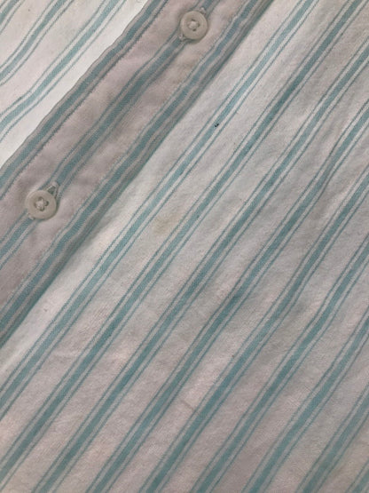 【中古品】【メンズ】 BROOKS BROTHERS ブルックス ブラザーズ S/S BD STRIPE SHIRT USA製 ショートスリーブ ストライプ シャツ 半袖シャツ トップス 146-260510-rt-19-tag サイズ：16.5 カラー：ホワイト 万代Net店