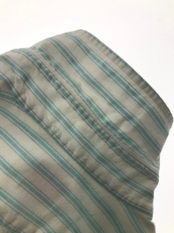【中古品】【メンズ】 BROOKS BROTHERS ブルックス ブラザーズ S/S BD STRIPE SHIRT USA製 ショートスリーブ ストライプ シャツ 半袖シャツ トップス 146-260510-rt-19-tag サイズ：16.5 カラー：ホワイト 万代Net店