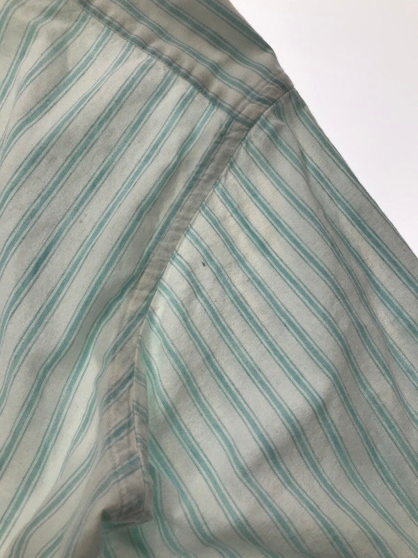【中古品】【メンズ】 BROOKS BROTHERS ブルックス ブラザーズ S/S BD STRIPE SHIRT USA製 ショートスリーブ ストライプ シャツ 半袖シャツ トップス 146-260510-rt-19-tag サイズ：16.5 カラー：ホワイト 万代Net店