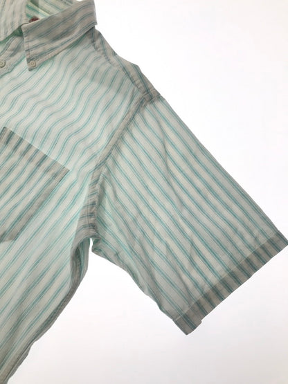 【中古品】【メンズ】 BROOKS BROTHERS ブルックス ブラザーズ S/S BD STRIPE SHIRT USA製 ショートスリーブ ストライプ シャツ 半袖シャツ トップス 146-260510-rt-19-tag サイズ：16.5 カラー：ホワイト 万代Net店