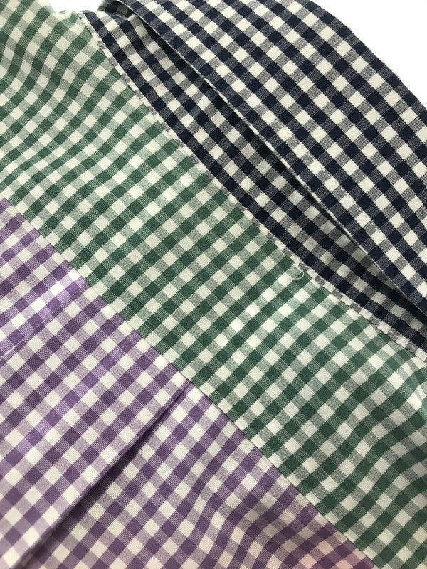 【中古品】【メンズ】 BROOKS BROTHERS ブルックス ブラザーズ S/S BD CHECK SHIRT CRAZY シャツ ボタンダウン チェックシャツ クレイジー 半袖シャツ トップス 146-260511-ty-08-tagh サイズ：M カラー：マルチカラー 万代Net店