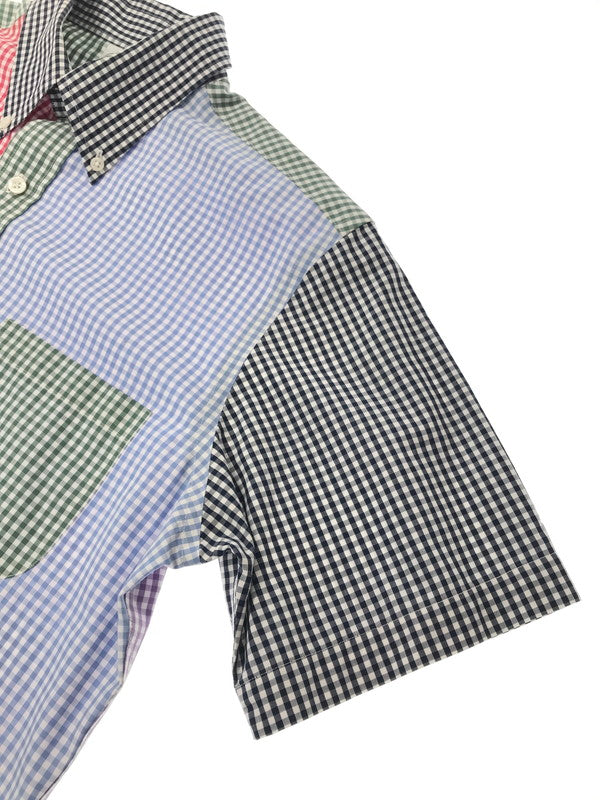 【中古品】【メンズ】 BROOKS BROTHERS ブルックス ブラザーズ S/S BD CHECK SHIRT CRAZY シャツ ボタンダウン チェックシャツ クレイジー 半袖シャツ トップス 146-260511-ty-08-tagh サイズ：M カラー：マルチカラー 万代Net店