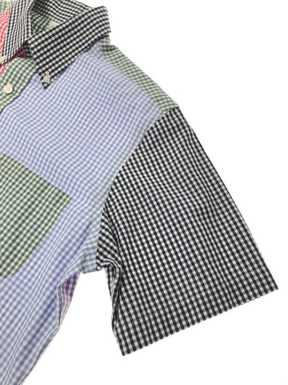 【中古品】【メンズ】 BROOKS BROTHERS ブルックス ブラザーズ S/S BD CHECK SHIRT CRAZY シャツ ボタンダウン チェックシャツ クレイジー 半袖シャツ トップス 146-260511-ty-08-tagh サイズ：M カラー：マルチカラー 万代Net店