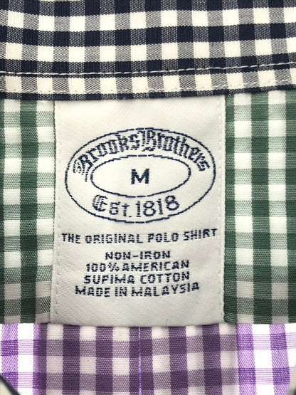 【中古品】【メンズ】 BROOKS BROTHERS ブルックス ブラザーズ S/S BD CHECK SHIRT CRAZY シャツ ボタンダウン チェックシャツ クレイジー 半袖シャツ トップス 146-260511-ty-08-tagh サイズ：M カラー：マルチカラー 万代Net店