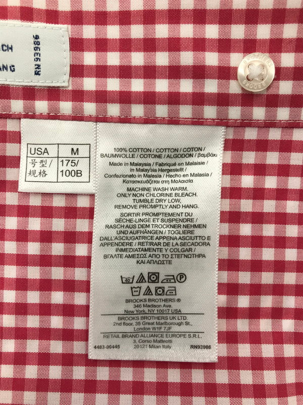 【中古品】【メンズ】 BROOKS BROTHERS ブルックス ブラザーズ S/S BD CHECK SHIRT CRAZY シャツ ボタンダウン チェックシャツ クレイジー 半袖シャツ トップス 146-260511-ty-08-tagh サイズ：M カラー：マルチカラー 万代Net店