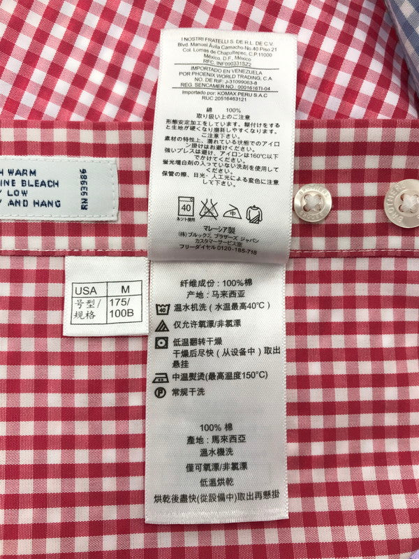 【中古品】【メンズ】 BROOKS BROTHERS ブルックス ブラザーズ S/S BD CHECK SHIRT CRAZY シャツ ボタンダウン チェックシャツ クレイジー 半袖シャツ トップス 146-260511-ty-08-tagh サイズ：M カラー：マルチカラー 万代Net店