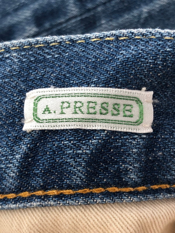 【中古品】【メンズ】 A.PRESSE ア プレッセ WASHED DENIM WIDE PANTS AP-4002 ウォッシュド デニム ワイドパンツ ボトムス 151-260422-na-20-tagh サイズ：38 カラー：インディゴ 万代Net店