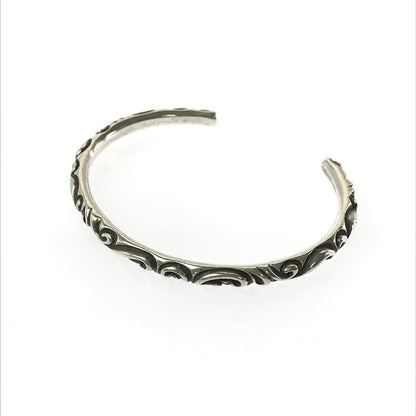 【中古品】【メンズ】 CHROME HEARTS クロムハーツ SV925 SCROLL BANGLE スクロール バングル アクセサリー 190-260502-na-02-tag カラー：シルバー 万代Net店