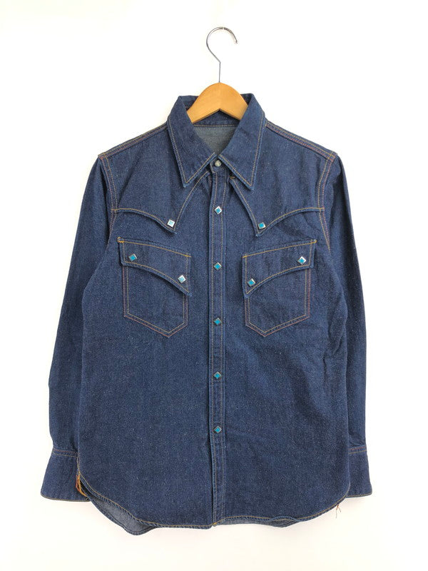 【中古品】【メンズ】 RED MOON レッドムーン TURQUOISE BUTTON DENIM WESTERN SHIRT ターコイズボタン デニムウエスタンシャツ 145-260426-rt-06-tagh サイズ：2 カラー：インディゴ 万代Net店