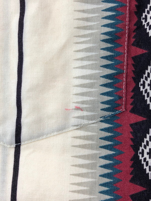 【中古品】【メンズ】 WRANGLER ラングラー 80～90's NATIVE PATTERN WESTERN SHIRT 80～90年代 ネイティブ パターン ウエスタン シャツ 長袖シャツ トップス 146-260516-rt-16-tagh サイズ：M カラー：ホワイト 万代Net店